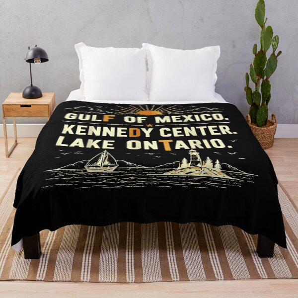 Item preview, Gulf of Mexico Kennedy Center Lake Ontario FDOT Text Sailboat Lighthouse Sunset Fan Apparel designed and sold by Sendowart.