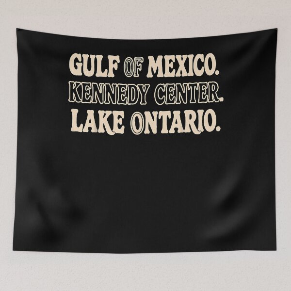 Item preview, Gulf of Mexico Kennedy Center Lake Ontario Cream Retro Text Simple Fan Apparel designed and sold by Sendowart.