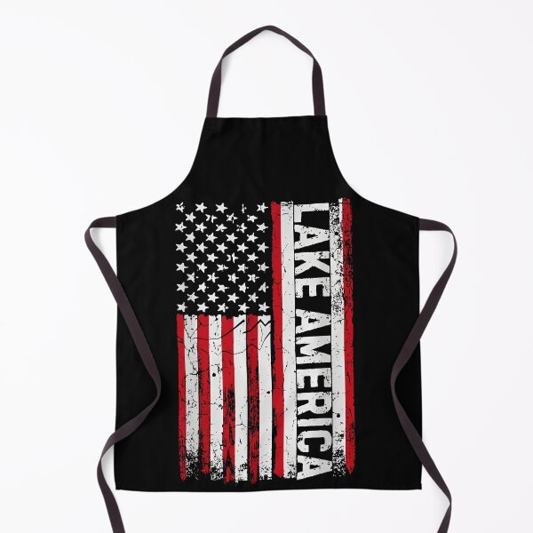 Item preview, Lake America Distressed American Flag Vertical Text Patriotic Fan Apparel designed and sold by Sendowart.
