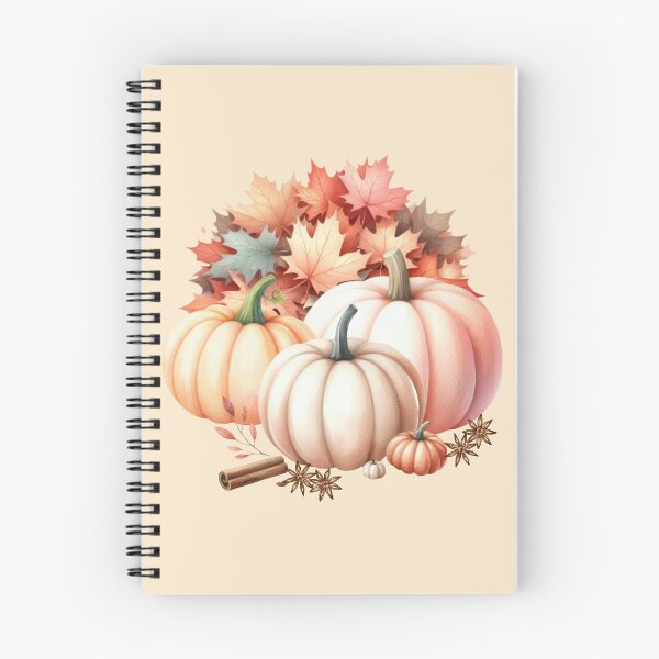 Item preview, Trio of Pumpkins with Autumn Leaves designed and sold by CarolBeeDesigns.