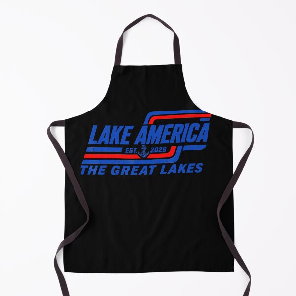 Item preview, Lake America Est 2026 The Great Lakes Blue Red Stripe Modern Fan Apparel designed and sold by Sendowart.