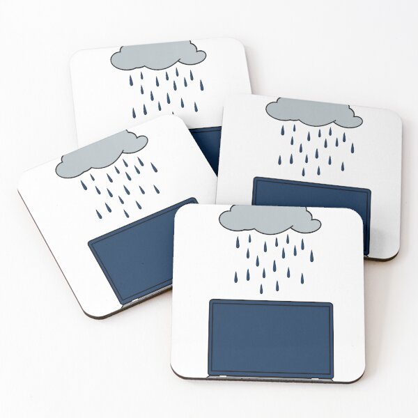 Artikelvorschau, Laptop in der Regenwolken-App entworfen und verkauft von Sage Print House.