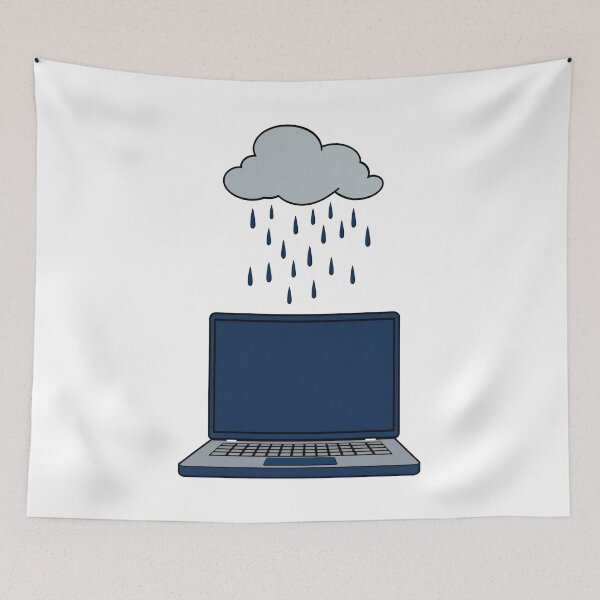 Item preview, Rain Cloud Laptop designed and sold by Sage Print House.