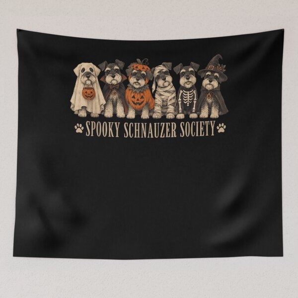 Item preview, Spooky Schnauzer Society Halloween Costumes Dogs Cute Fan Apparel designed and sold by Sendowart.