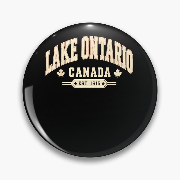 Item preview, Lake Ontario Canada Est 1615 Maple Leaf Collegiate Arched Text Fan Apparel designed and sold by Sendowart.