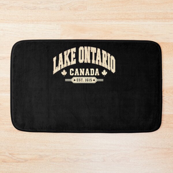 Item preview, Lake Ontario Canada Est 1615 Maple Leaf Collegiate Arched Text Fan Apparel designed and sold by Sendowart.