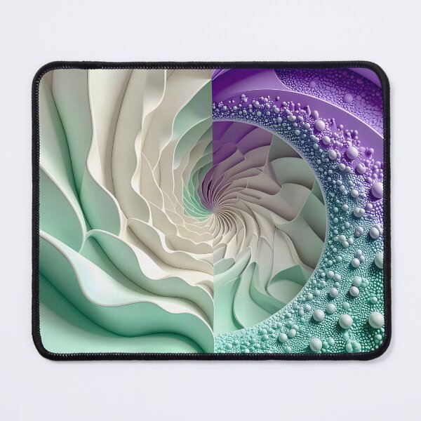 Item preview, Mint Green and Violet Geometric Spiral designed and sold by Vicky Brago-Mitchell®.