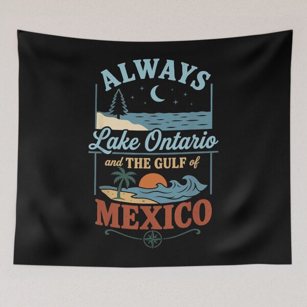 Item preview, Always Lake Ontario and The Gulf of Mexico Night Day Dual Scene Fan Apparel designed and sold by Sendowart.