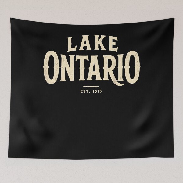 Item preview, Lake Ontario Est 1615 Simple Cream Vintage Text Classic Fan Apparel designed and sold by Sendowart.