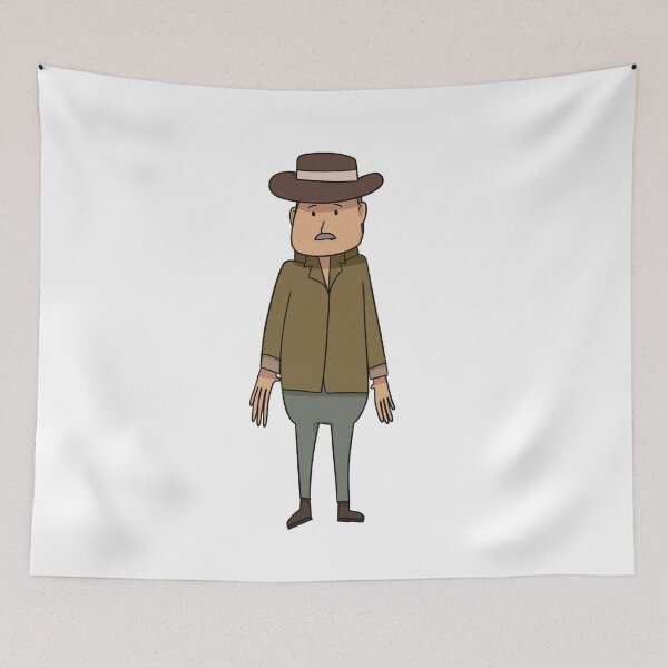 Item preview, Moustached Man Fedora Retro Cartoon Character designed and sold by serialcarachts.
