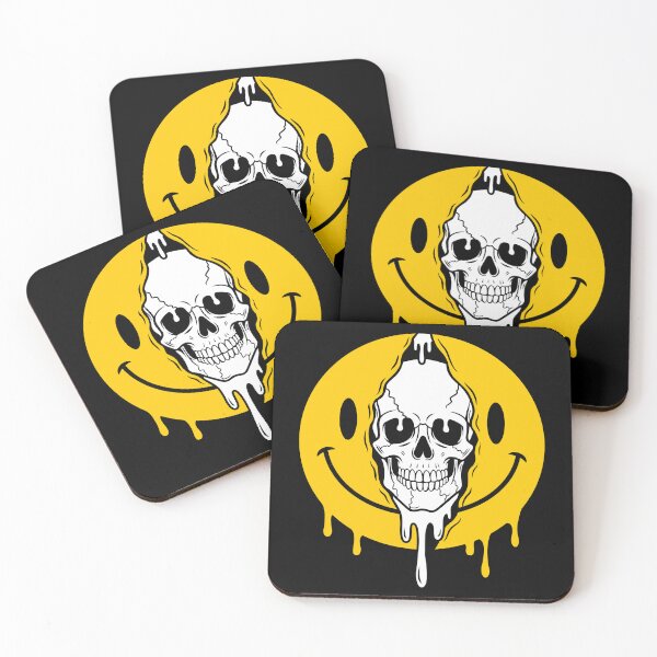 Item preview, Skull Inside the Yellow Melting Smiley Face designed and sold by FemmePod.