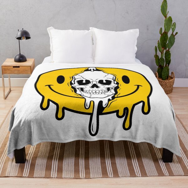 Item preview, Skull Inside the Yellow Melting Smiley Face designed and sold by FemmePod.