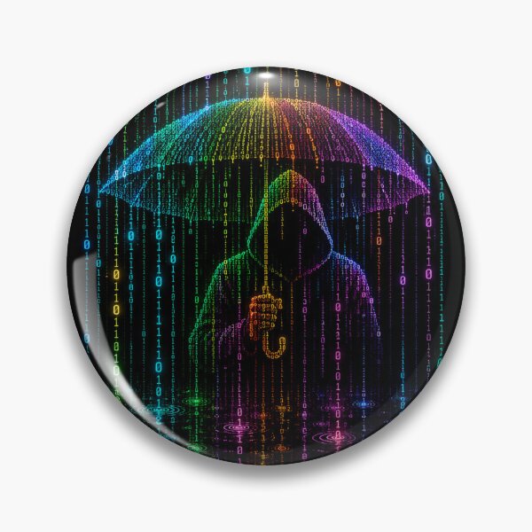 Item preview, Binary Rain — Digital Storm designed and sold by Kicor.