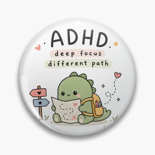 Item preview, ADHD Hyperfocus and side quest Cute Dinosaur Adventure Quote designed and sold by Marti’s Shop Corner.