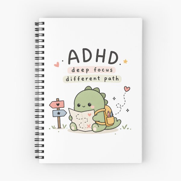 Item preview, ADHD Hyperfocus and side quest Cute Dinosaur Adventure Quote designed and sold by Marti’s Shop Corner.