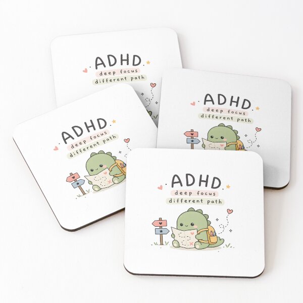 Item preview, ADHD Hyperfocus and side quest Cute Dinosaur Adventure Quote designed and sold by Marti’s Shop Corner.