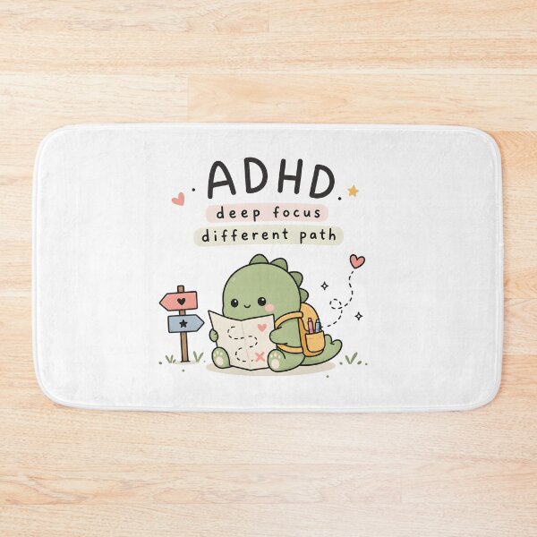 Item preview, ADHD Hyperfocus and side quest Cute Dinosaur Adventure Quote designed and sold by Marti’s Shop Corner.
