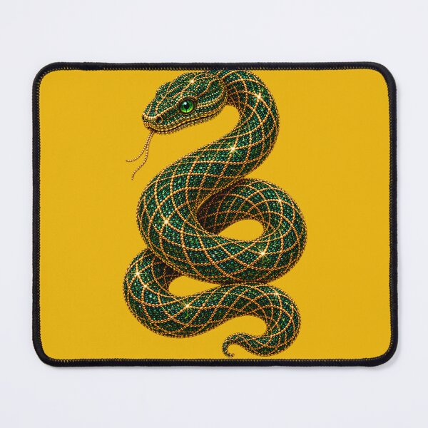 Item preview, Emerald Green Gold Jeweled Snake | Luxury Serpent Art designed and sold by BriellaFashion.