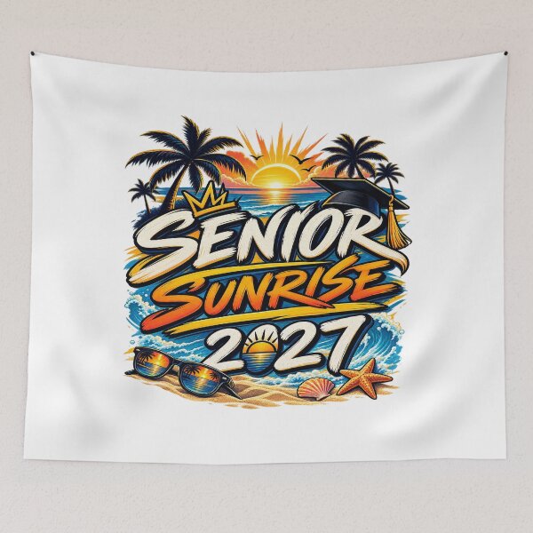 Item preview, Senior Sunrise 2027 Class of 2027 Graduation Tropical Beach Palm Trees T-Shirt designed and sold by Clothesbest.