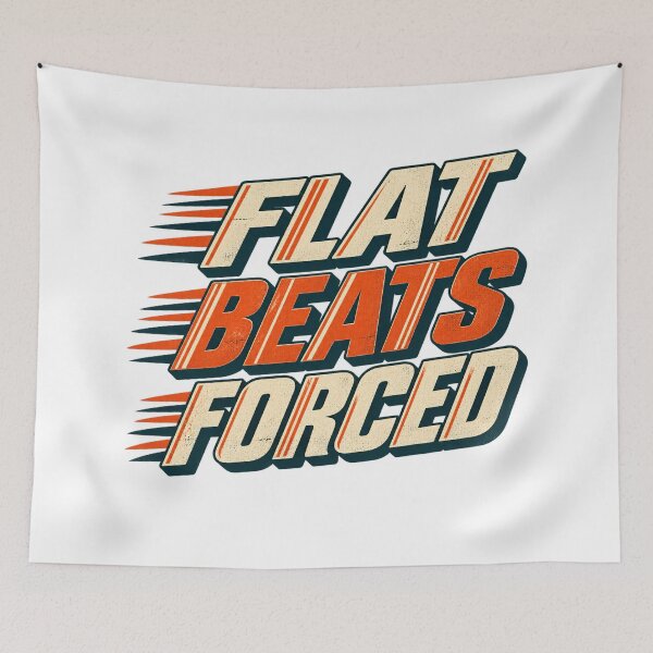 Item preview, Flat Beats Forced Retro Trading Discipline designed and sold by VolatilityEdge.