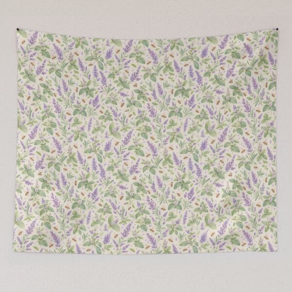 Item preview, Honeybee Herb Garden Cottagecore Pattern designed and sold by Inkworksbyshery.