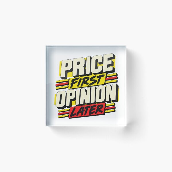 Item preview, Price First Opinion Later Brutalist Market Wisdom designed and sold by VolatilityEdge.