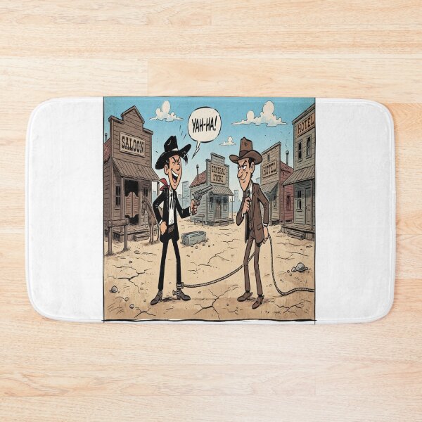 Item preview, Western Duel Trap Funny Cowboy Cartoon Art Print designed and sold by AfresStudio.