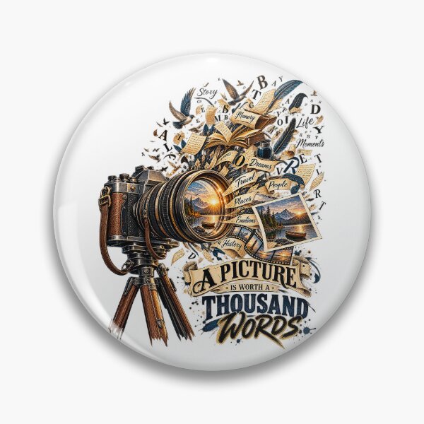 Item preview, A Picture Is Worth A Thousand Words Vintage Camera and Memory Art Graphic Tee Design designed and sold by Nubian Style.
