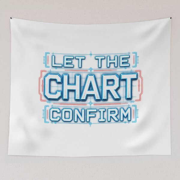 Item preview, Let the Chart Confirm Neon Trading Discipline designed and sold by VolatilityEdge.