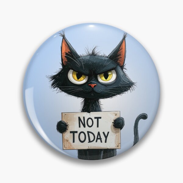 Item preview, Cheeky Cat Not Today Sign Saying designed and sold by angel-cat-22.
