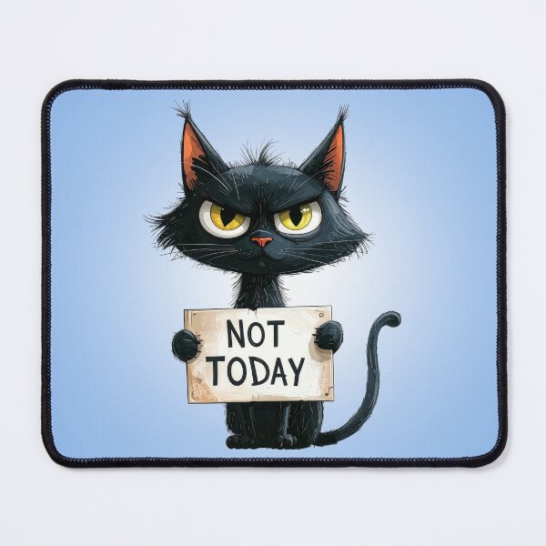 Item preview, Cheeky Cat Not Today Sign Saying designed and sold by angel-cat-22.