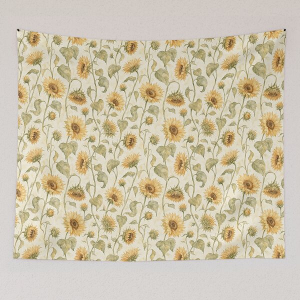 Item preview, Sunflower Meadow Cottagecore Pattern designed and sold by Inkworksbyshery.