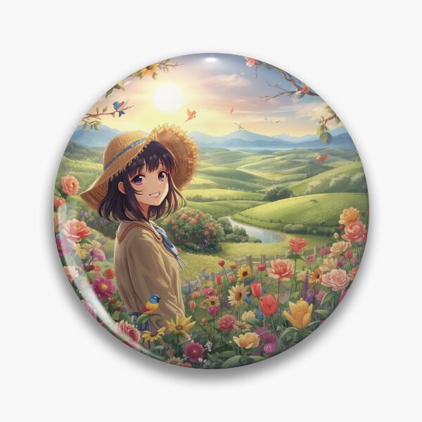 Item preview, Anime Girl In Aesthetic Flower Field designed and sold by MargaretPolanco.