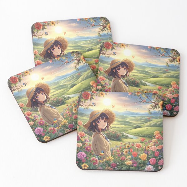 Item preview, Anime Girl In Aesthetic Flower Field designed and sold by MargaretPolanco.