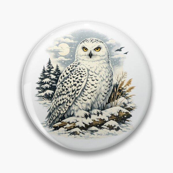 Item preview, Snowy owl as a prominent element of the winter landscape. designed and sold by Daily Quirk.