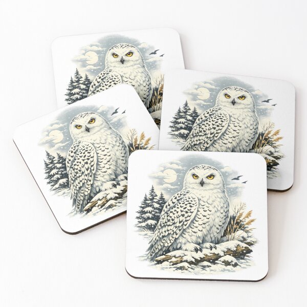 Item preview, Snowy owl as a prominent element of the winter landscape. designed and sold by Daily Quirk.
