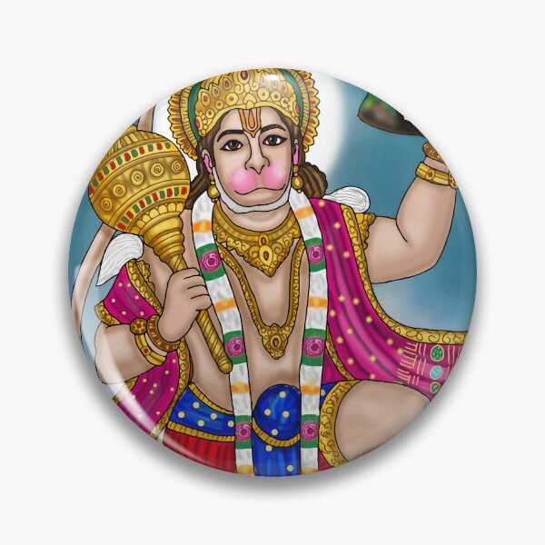 Item preview, Lord Hanuman Digital Drawing | Hindu Deity Spiritual Artwork designed and sold by Harshit_Digital_Arts.