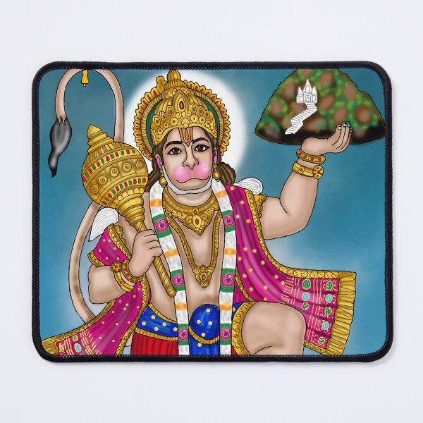 Item preview, Lord Hanuman Digital Drawing | Hindu Deity Spiritual Artwork designed and sold by Harshit_Digital_Arts.