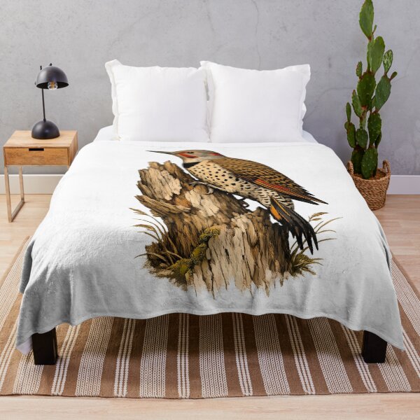 Item preview, Northern woodpecker on a weathered tree designed and sold by Daily Quirk.