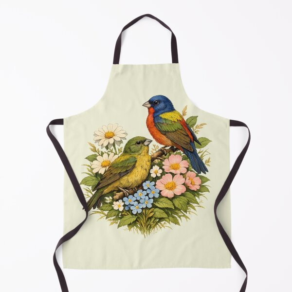 Item preview, Painted garland among spring flowers designed and sold by Daily Quirk.
