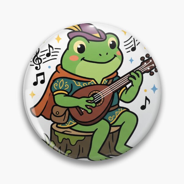 Item preview, Cute Frog Bard Playing Tiny Lute designed and sold by BigBarts11.