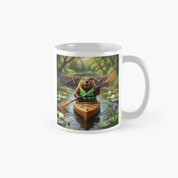 Item preview, Beaver recorre su estanque en kayak. designed and sold by Tridentulus.
