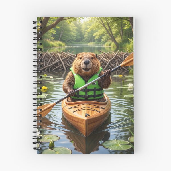 Item preview, Beaver Floats His Pond in a Kayak designed and sold by Tridentulus.