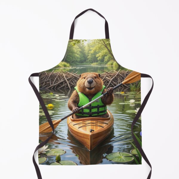 Item preview, Beaver Floats His Pond in a Kayak designed and sold by Tridentulus.