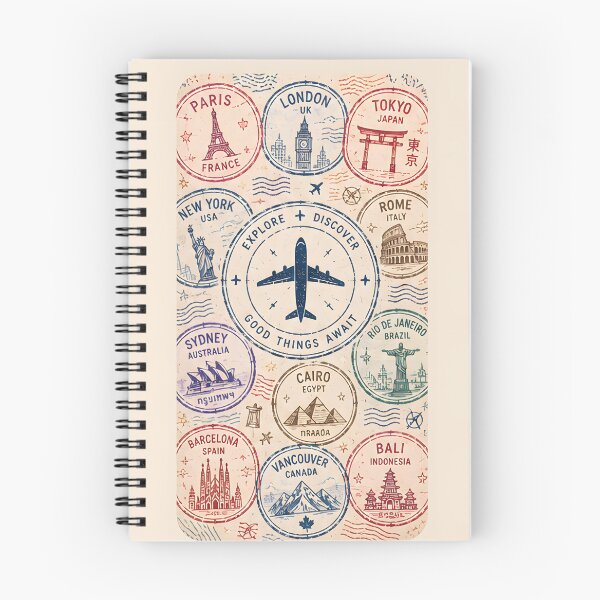 Item preview, Explore Travel Discover – Passport Stamps Around the World designed and sold by KWW SHOP.