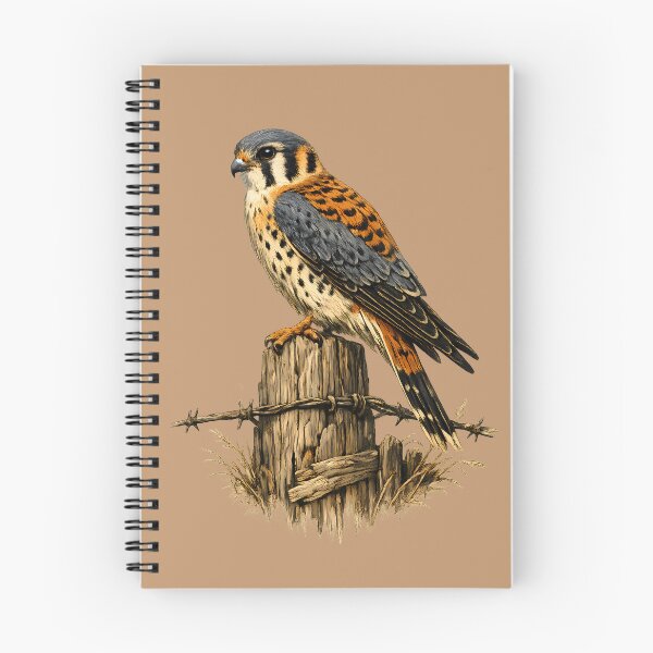Item preview, An American kestrel perched on a rustic fence designed and sold by Daily Quirk.