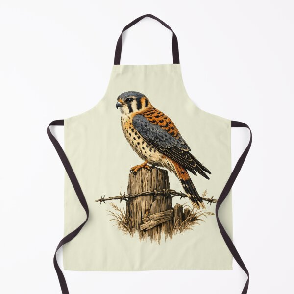 Item preview, An American kestrel perched on a rustic fence designed and sold by Daily Quirk.