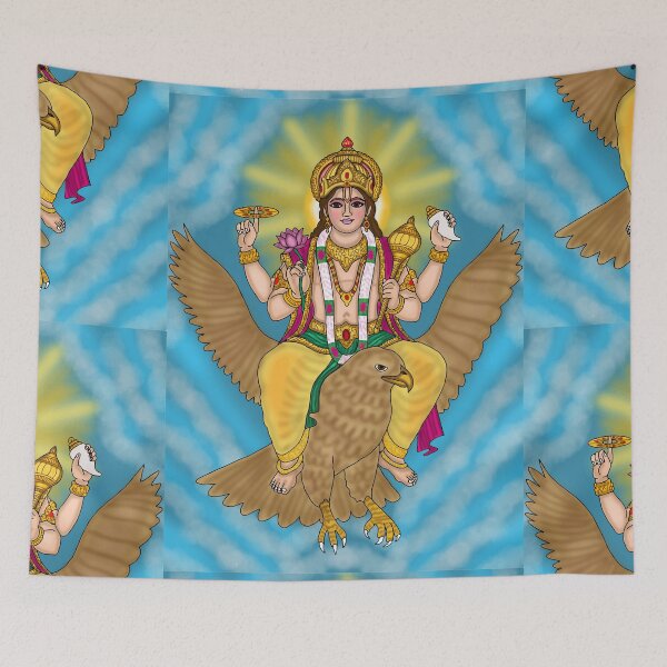 Item preview, Lord Vishnu Digital Drawing | Hindu God Spiritual Artwork designed and sold by Harshit_Digital_Arts.