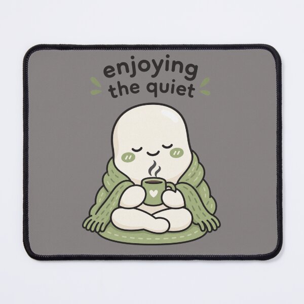 Item preview, Enjoying The Quiet Introvert Cozy Coffee Character Sticker designed and sold by QCena.