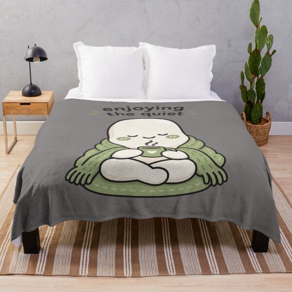 Item preview, Enjoying The Quiet Introvert Cozy Coffee Character Sticker designed and sold by QCena.